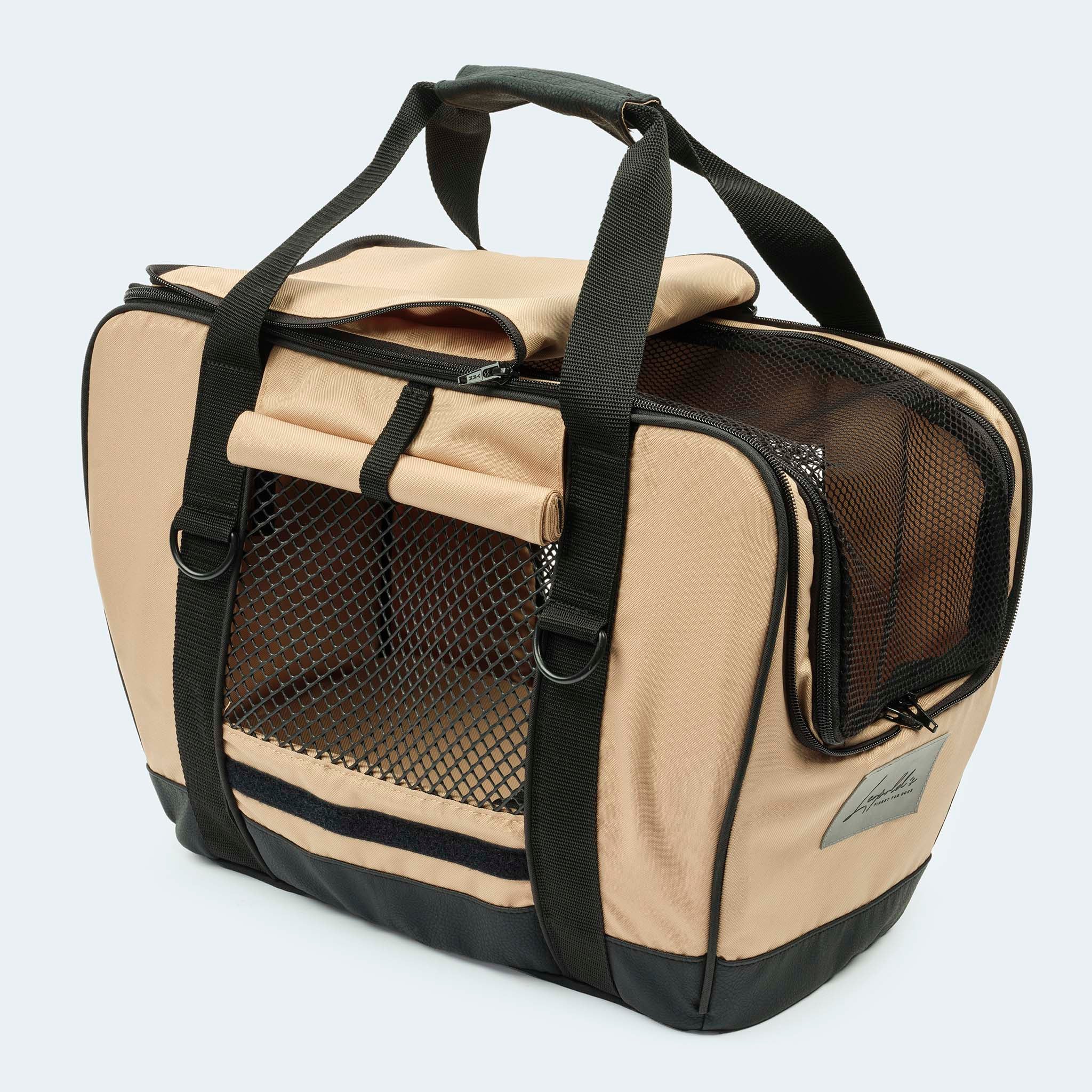 Fahrradtasche für Hunde beige - Image 8