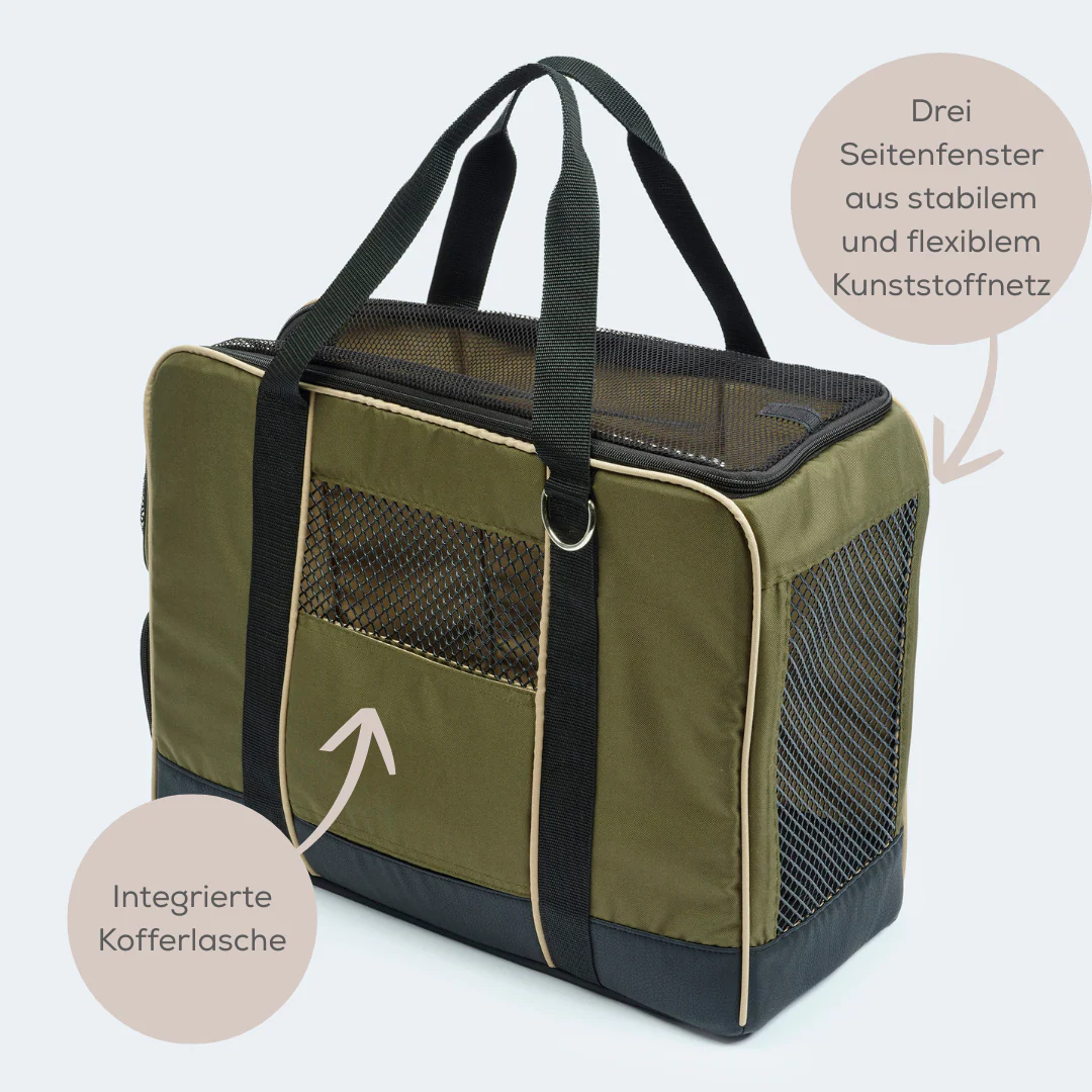 Flugtasche für Dackel und kleine Hunde mit orthopädischer Matratze - Image 3