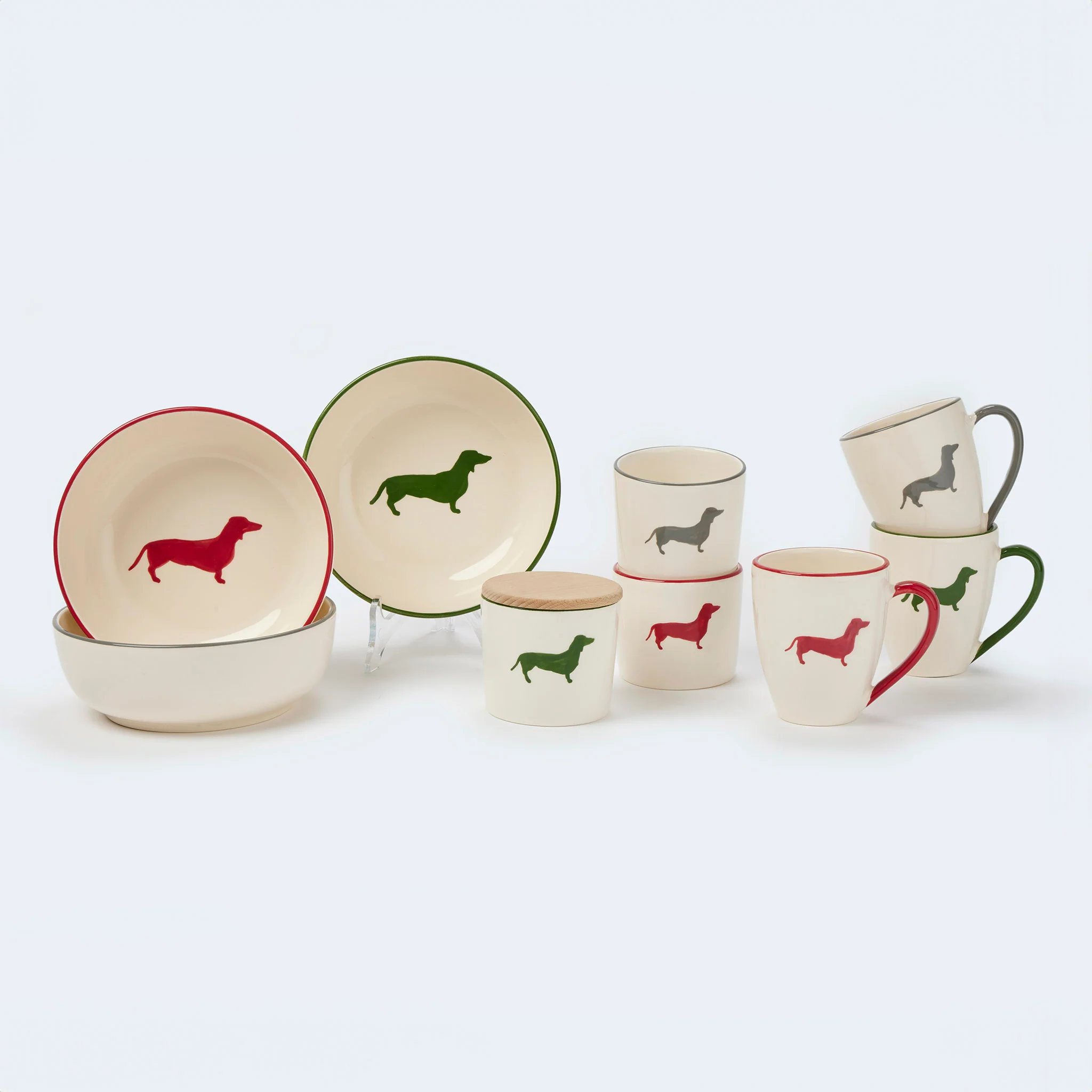 Gmundner x Leopold's Kollektion: Handbemalte Schale mit Dackelmotiv aus Keramik - Image 9