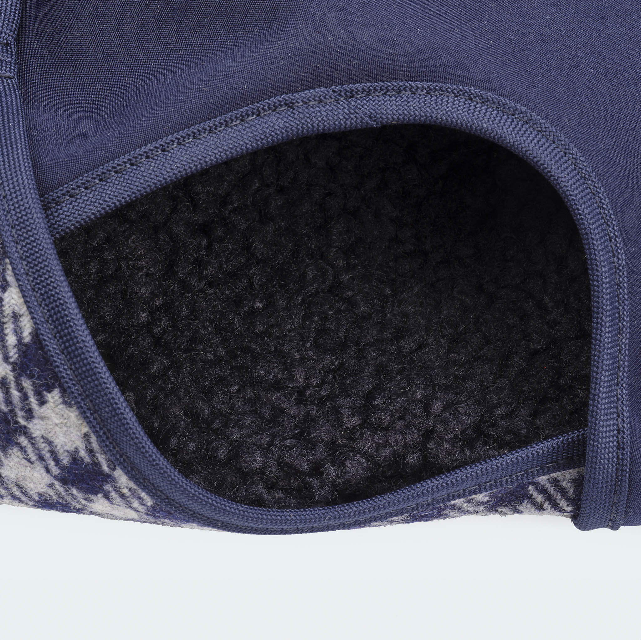 Hundemantel Wolle Softshell Vichy Karo blau - Image 8