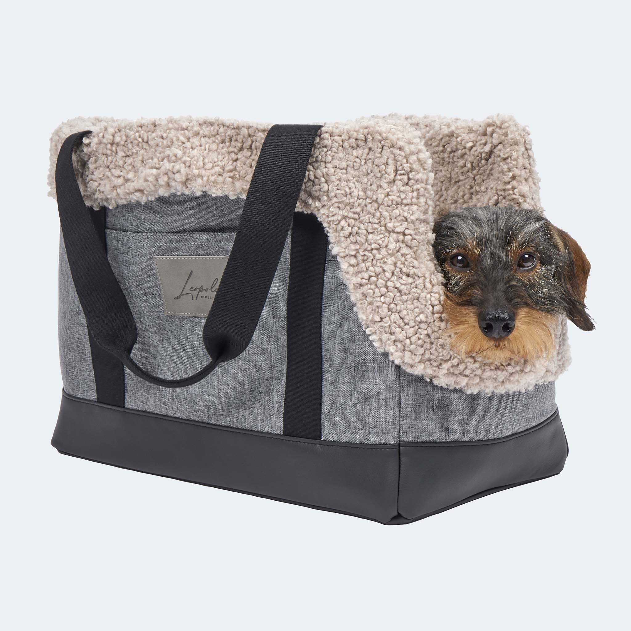Hundetasche EasyLuxe Curly grau