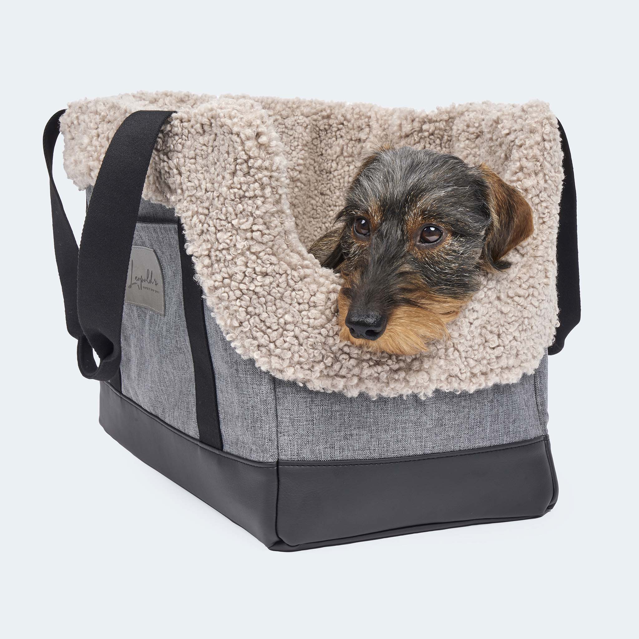 Hundetasche EasyLuxe Curly grau - Image 10