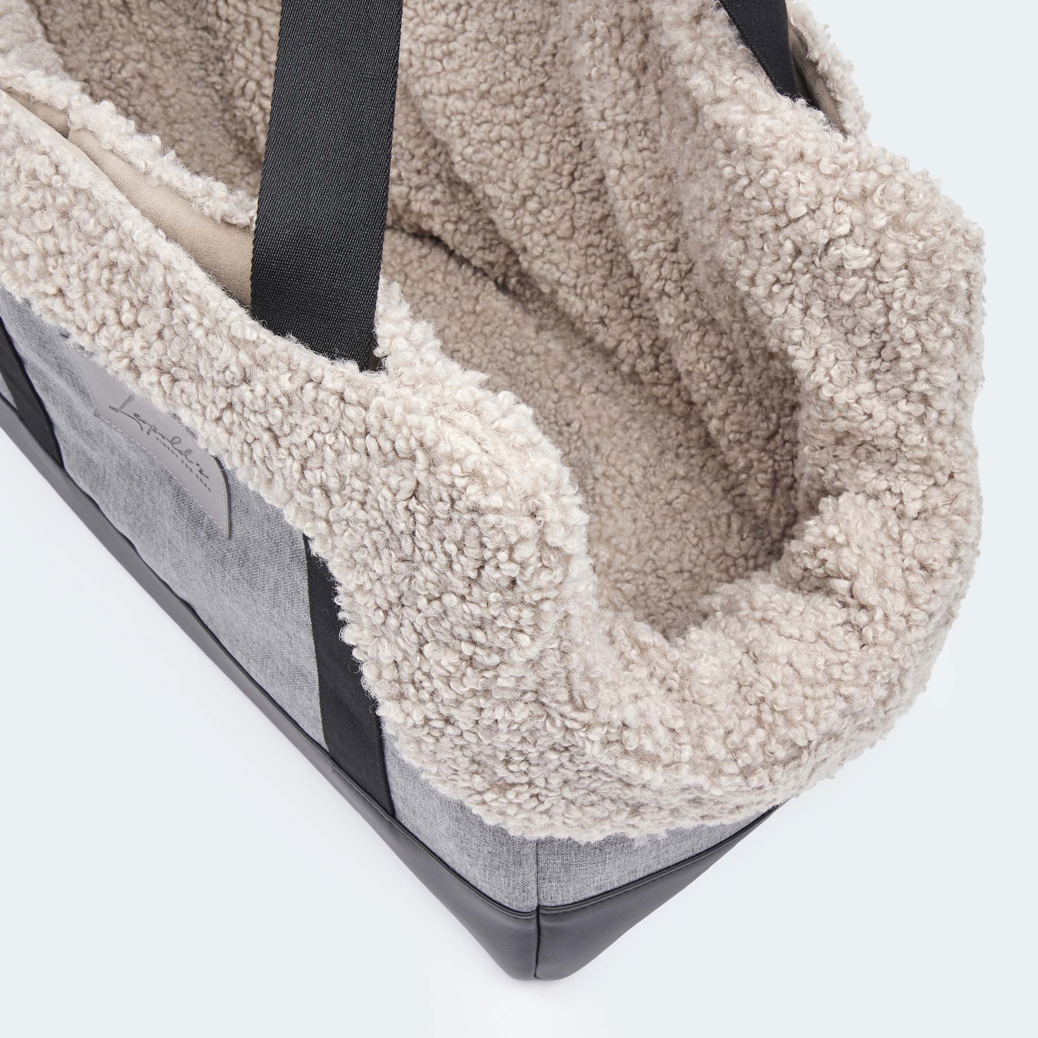 Hundetasche EasyLuxe Curly grau - Image 7