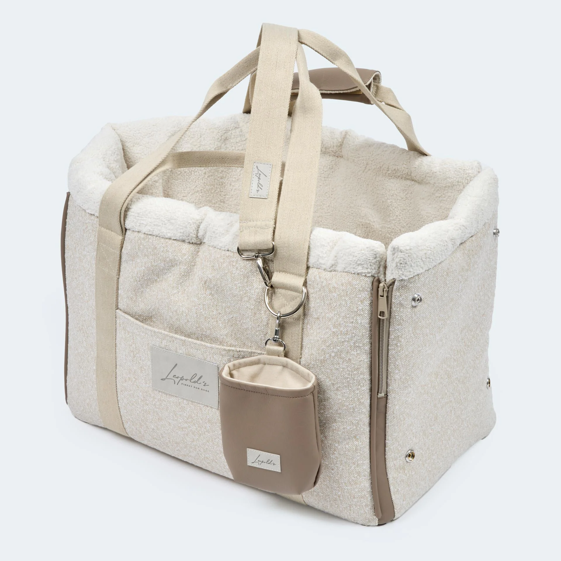 Schultergurt für Leopold's Hundetaschen beige meliert - Image 3